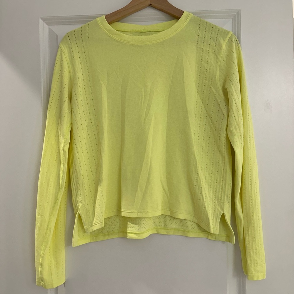 Lululemon Women's Yellow Long Sleeve Top